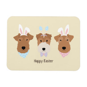 Happy Easter Welsh Terrier Dogs Magnet