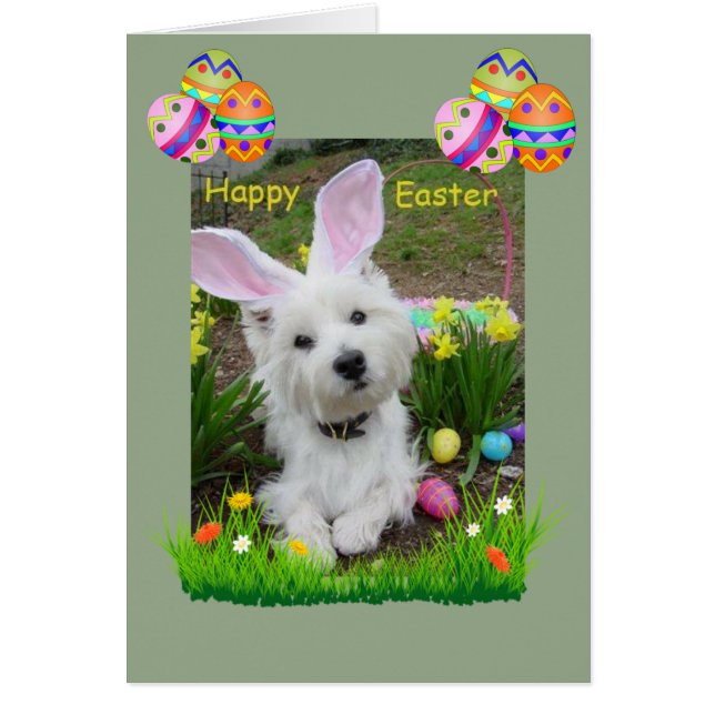 Happy Easter Westie Card (Front)