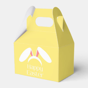 Happy Easter white bunny ears Favour Box