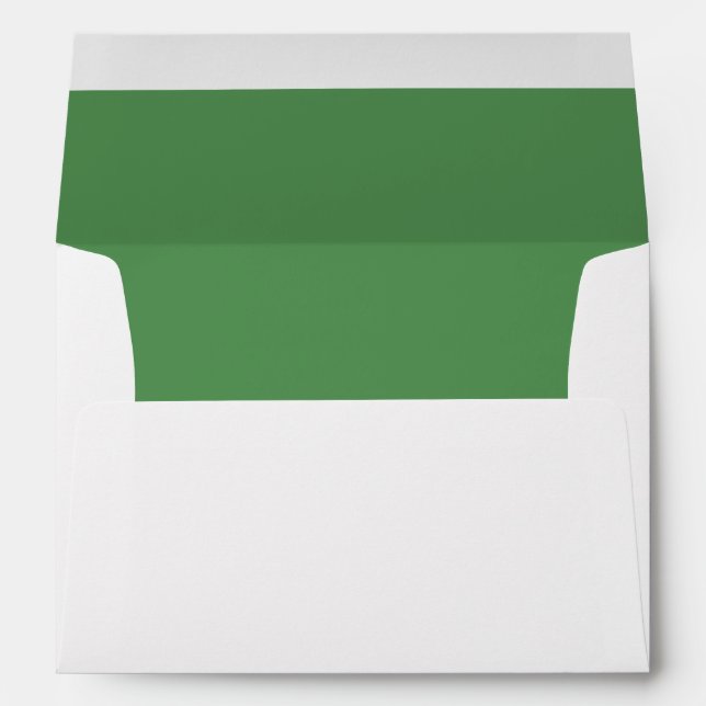 Happy Easter. White Green Envelope (Back (Bottom))