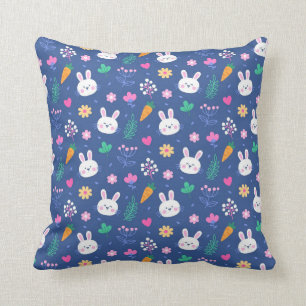 Happy Easter White Love Rabbit Cushion