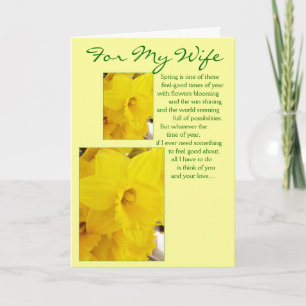 Happy Easter Wife Card - Daffodils