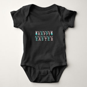 Happy Easter Wishes - Funny Bunny Easter Baby Bodysuit
