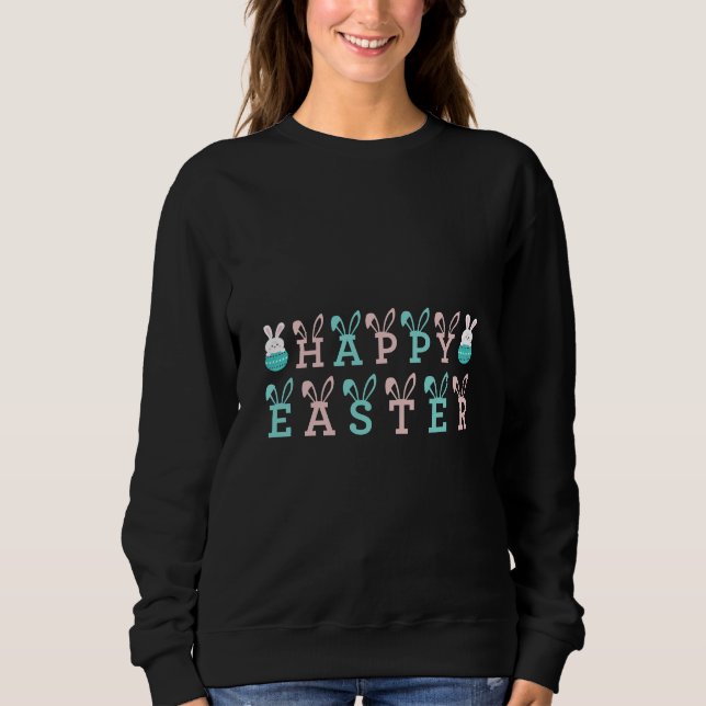 Happy Easter Wishes - Funny Bunny Easter      Sweatshirt (Front)