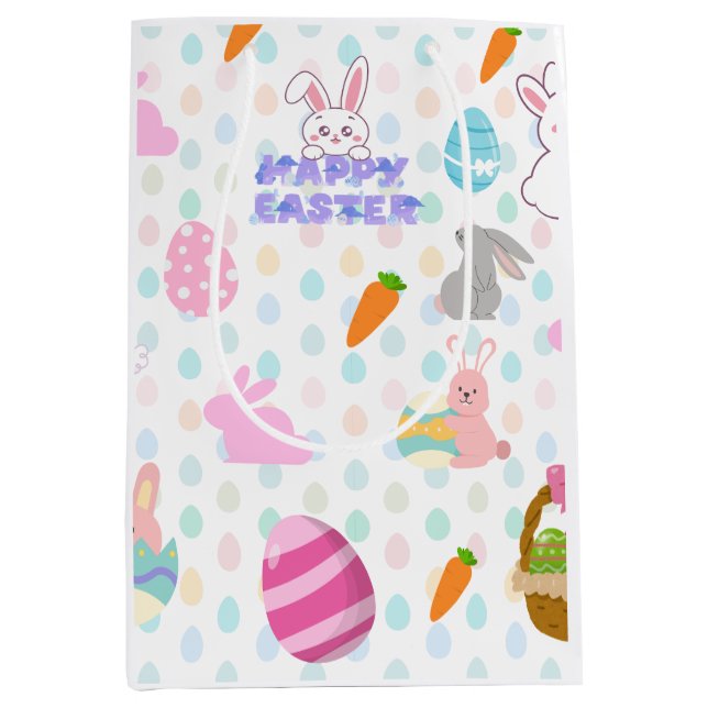 Happy Easter wishes  Medium Gift Bag (Front)