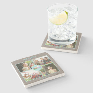 Happy Easter Wishes Stone Coaster