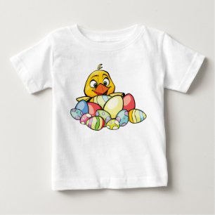 Happy Easter With Baby Chick & Easter Eggs T-Shirt