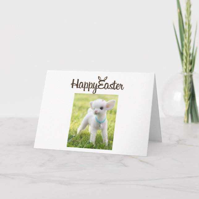 HAPPY "EASTER" WITH BABY LAMB FOR YOU CARD (Front)