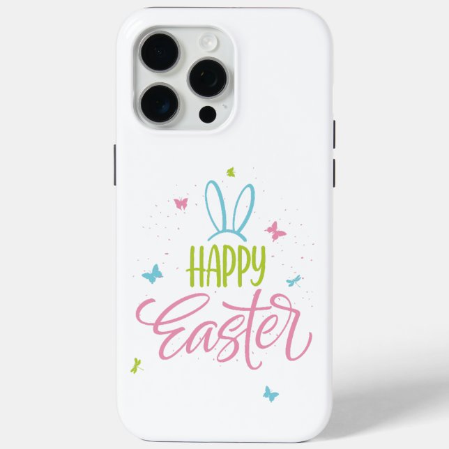 Happy Easter with butterflies Case-Mate iPhone Case (Back)