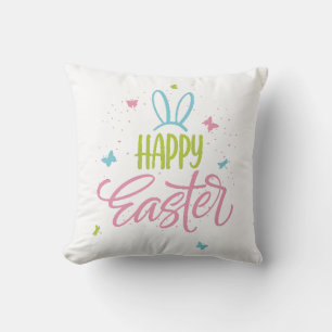 Happy Easter with butterflies Cushion