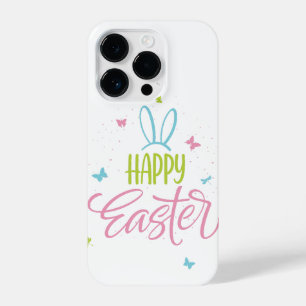 Happy Easter with butterflies iPhone 14 Pro Case