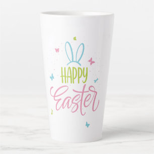 Happy Easter with butterflies Latte Mug