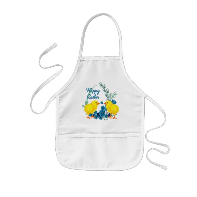 Happy Easter With Chicks Kids Apron (Front)
