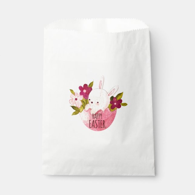 Happy Easter with Easter Bunny Favour Bag (Front)