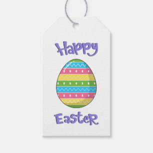 Happy Easter With Egg Gift Tags