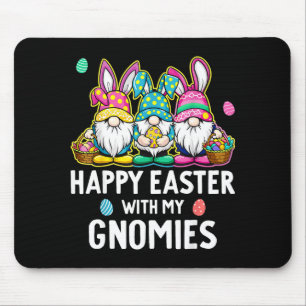 Happy easter with gnomies girls kids women easterH Mouse Pad