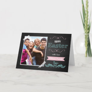 Happy Easter With Love Personalised with Photo Holiday Card