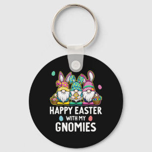 Happy Easter With My Gnomies Girls Kids Women East Key Ring