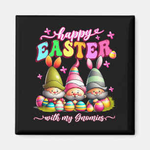 Happy Easter With My Gnomies Groovy Bunny Gnome Ea Magnet
