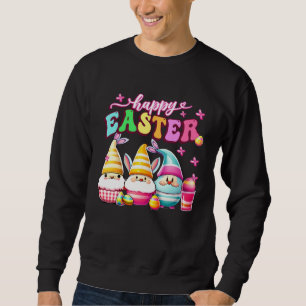 Happy Easter With My Gnomies Groovy Bunny Gnome Ea Sweatshirt