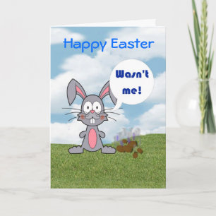 Happy Easter with rabbit humour funny Holiday Card
