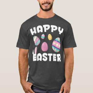 Happy Easter Women Girls Cute Easter Eggs  T-Shirt