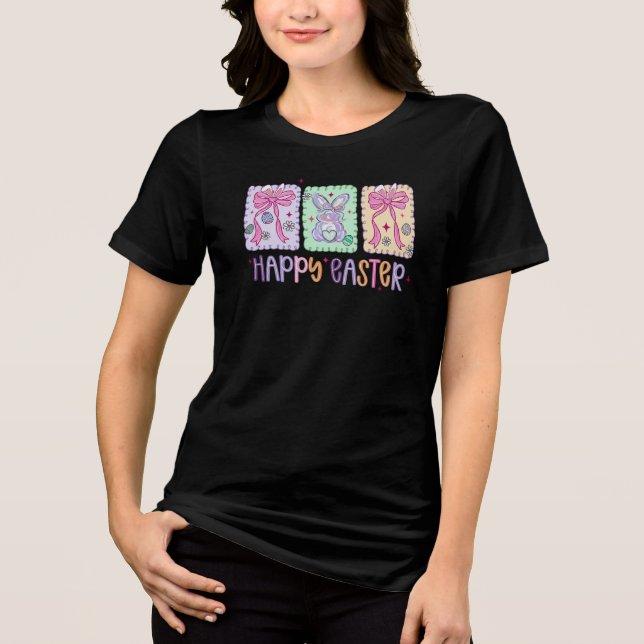 Happy Easter Womens Tri-Blend Shirt (Front)