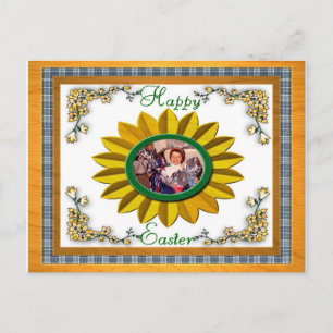 Happy Easter Wood Frame Holiday Postcard