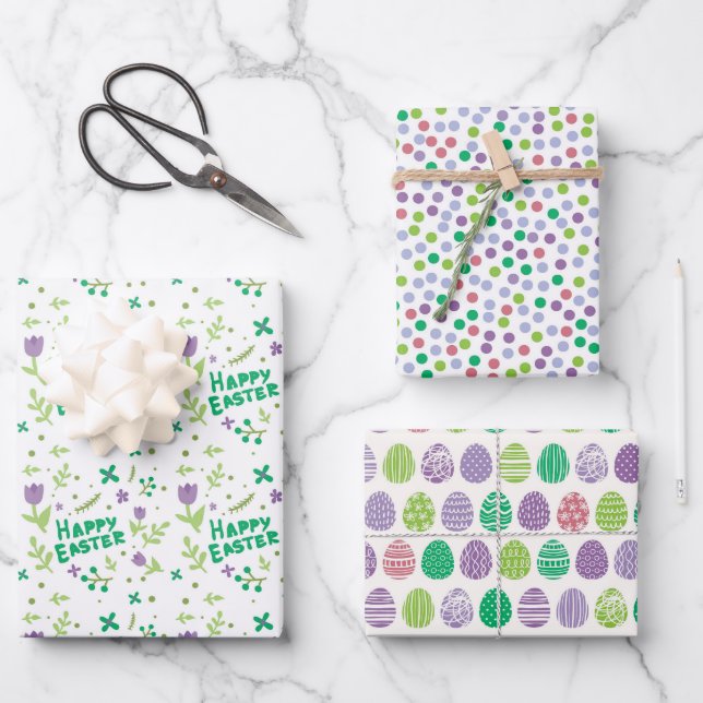 Happy Easter Wrapping Paper Sheet (Front)