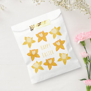 Happy Easter Yellow Daffodil Favour Bag