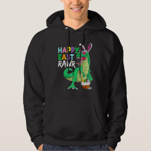 Happy Eastrawr Dinosaur Bunny Kids Boys Rex Easte Hoodie