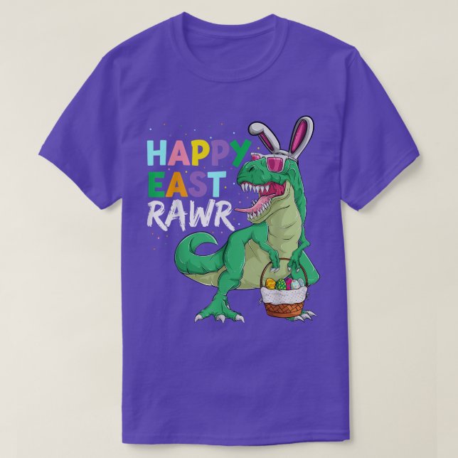 Happy Eastrawr Dinosaur Bunny  ,Kids Boys Tre East T-Shirt (Design Front)