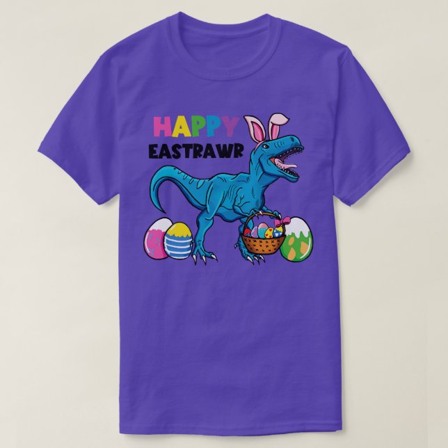 Happy Eastrawr Dinosaur  T-Shirt (Design Front)