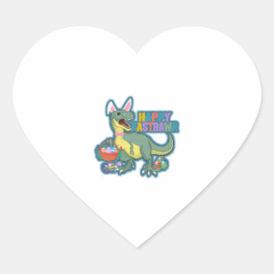 Happy Eastrawr Easter Dinosaurs Dino Heart Sticker