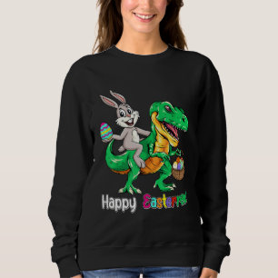 Happy Eastrawr Rex Dinosaur Easter Bunny Egg Kids Sweatshirt