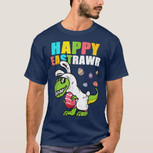 Happy Eastrawr  T Re Dinosaur Easter Bunny Egg Kid T-Shirt