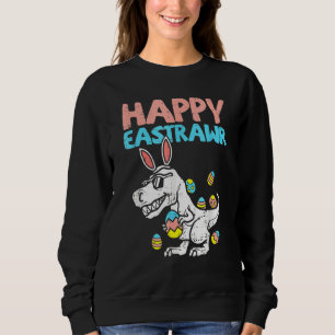 Happy Eastrawr Trex Dinosaur Toddler Boys Kids Eas Sweatshirt