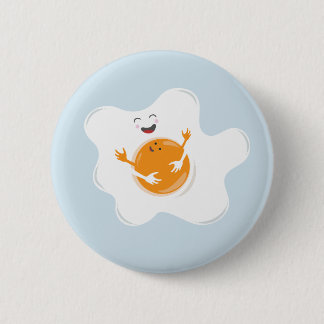 Happy egg 6 cm round badge