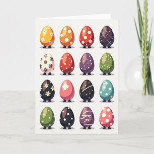 Happy Egg Friends Greeting Card