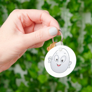 Happy Egg With A Face Key Ring