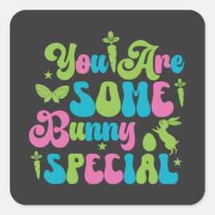 Happy Eggster. Egg Hunter Square Sticker