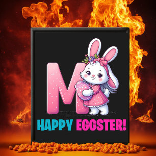 Happy Eggster - Floral Poster