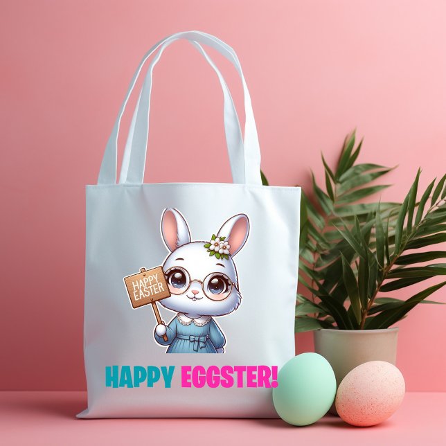 Happy Eggster - Funny Flowers Tote Bag (Creator Uploaded)
