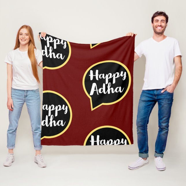 Happy Eid Al-Adha Fleece Blanket (In Situ)