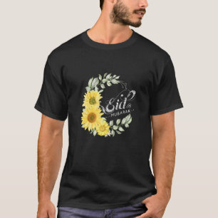 Happy Eid Alfitr Mubarak Ramadan Kareem Sunflower T-Shirt
