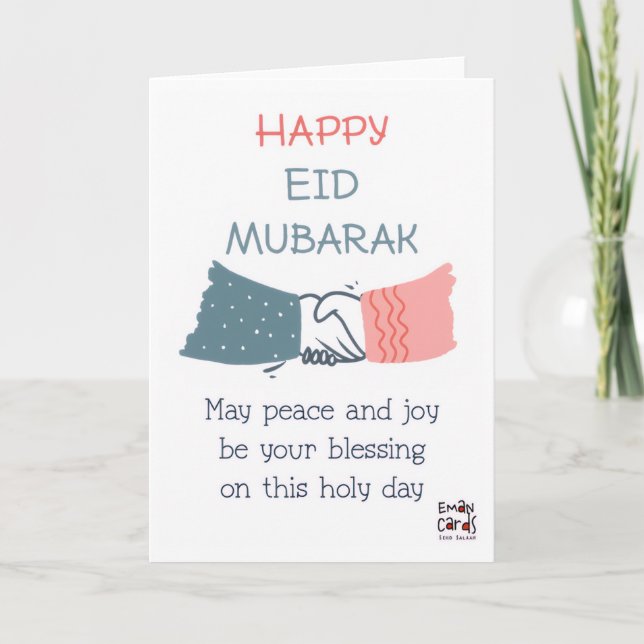 Happy Eid - Handshake Card (Front)