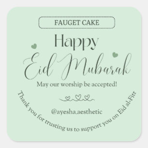 Happy Eid Mubarak Aesthetic Sticker Minimal Isla
