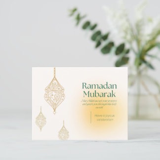 Happy Eid Mubarak -Arabic Scripture Post Card