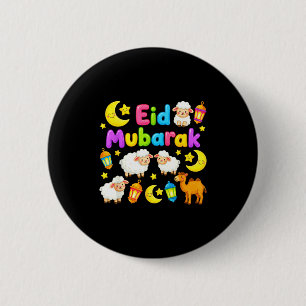 Happy eid mubarak for muslim kids eid al fitr_al 6 cm round badge