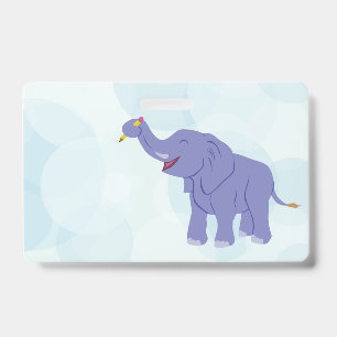 Happy Elephant ID Badge